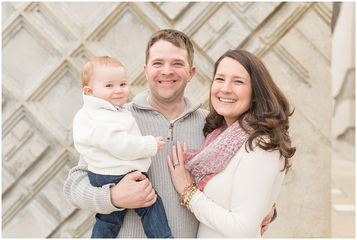 David, Colleen, and Joshua Jackson’s family photos at Purdue University in West Lafayette, Indiana