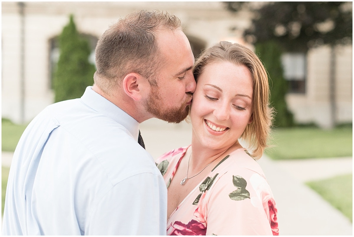 Delphi Mayor Shane Evans and Kate Hickner took their engagement photos in downtown Delphi, Indiana. 