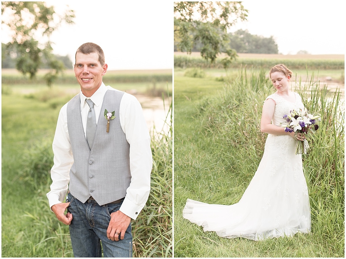 Jordan and Hanna Guimond had a country wedding at The Barn in Lafayette, Indiana. 