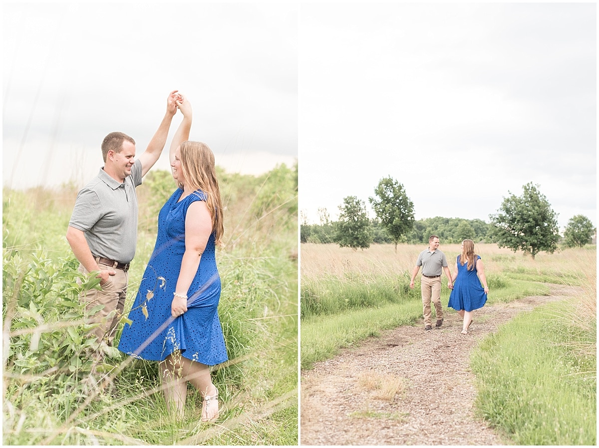 Derek and Katie took their engagement photos at the Celery Bog in West Lafayette, Indiana with Victoria Rayburn Photography. 