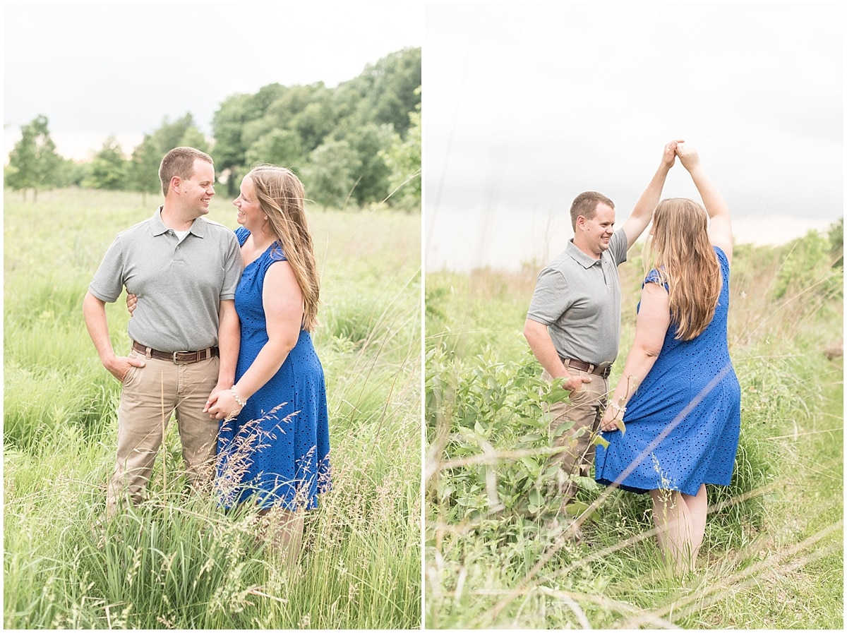 Derek and Katie took their engagement photos at the Celery Bog in West Lafayette, Indiana with Victoria Rayburn Photography. 