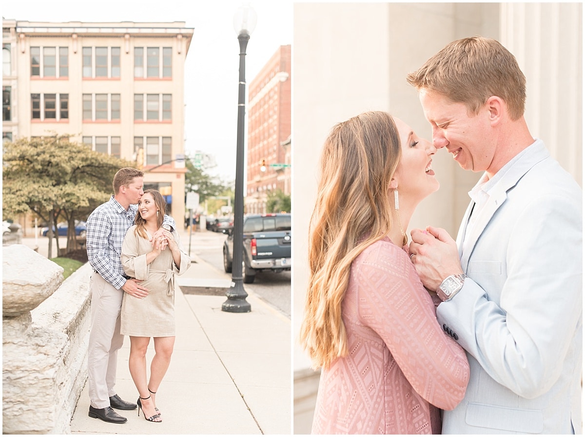 Tim and Lena VanderPlaats celebrated four years of marriage with anniversary photos in downtown Lafayette, Indiana.