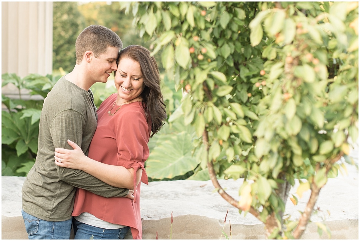 Isaac Fullenkamp and Adrienne Coghlan took their engagement photos at Holliday Park in Indianapolis. 