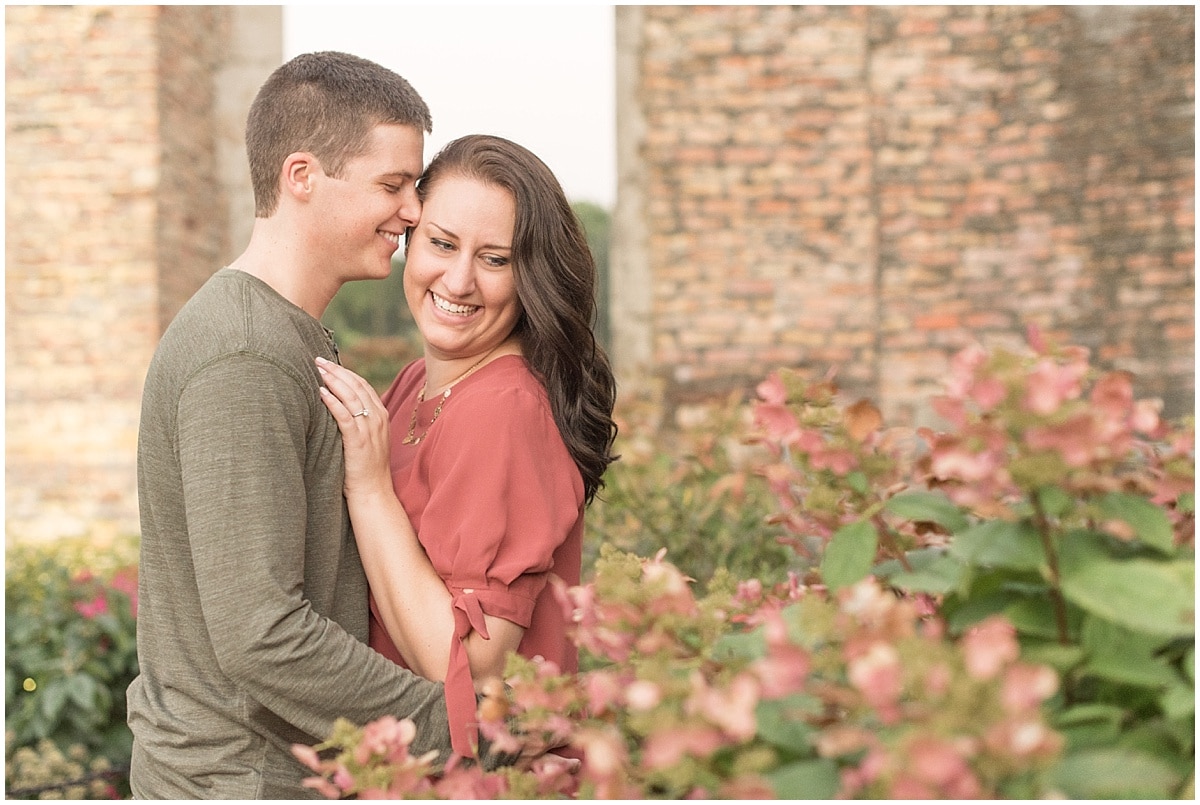 Isaac Fullenkamp and Adrienne Coghlan took their engagement photos at Holliday Park in Indianapolis. 