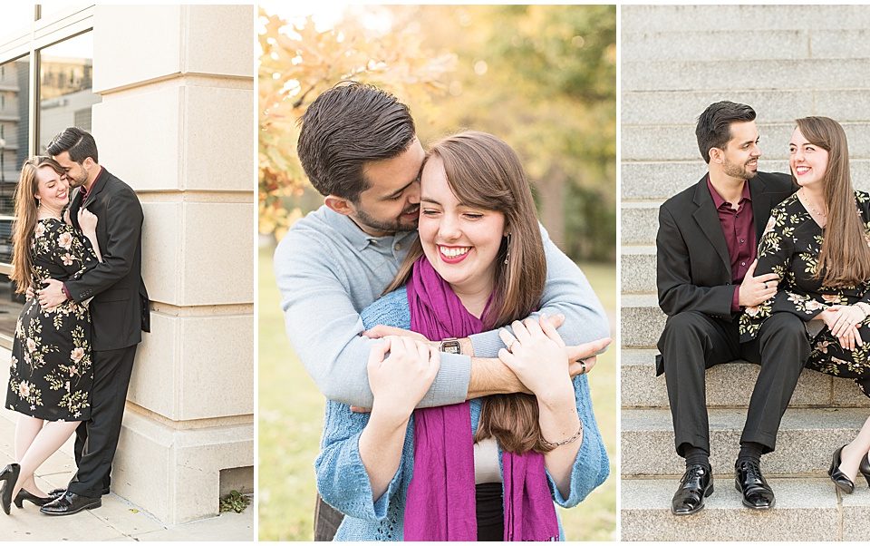 Nick Ballester & Madeline Pingel’s Engagement Session in Downtown Lafayette, Indiana