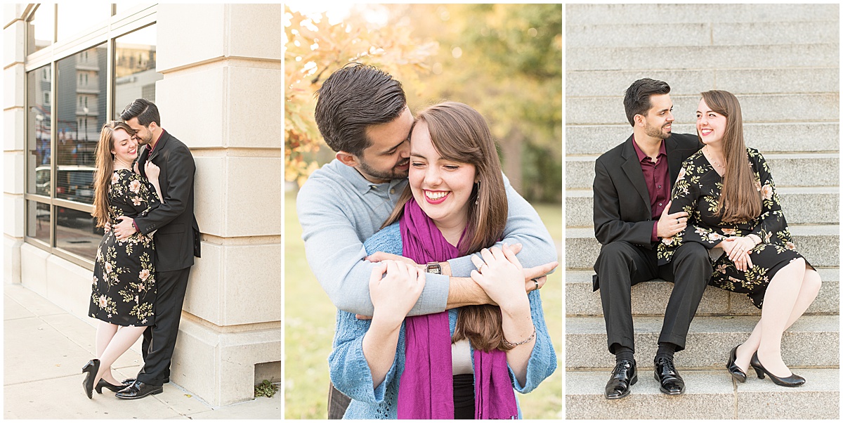 Nick Ballester & Madeline Pingel’s Engagement Session in Downtown Lafayette, Indiana