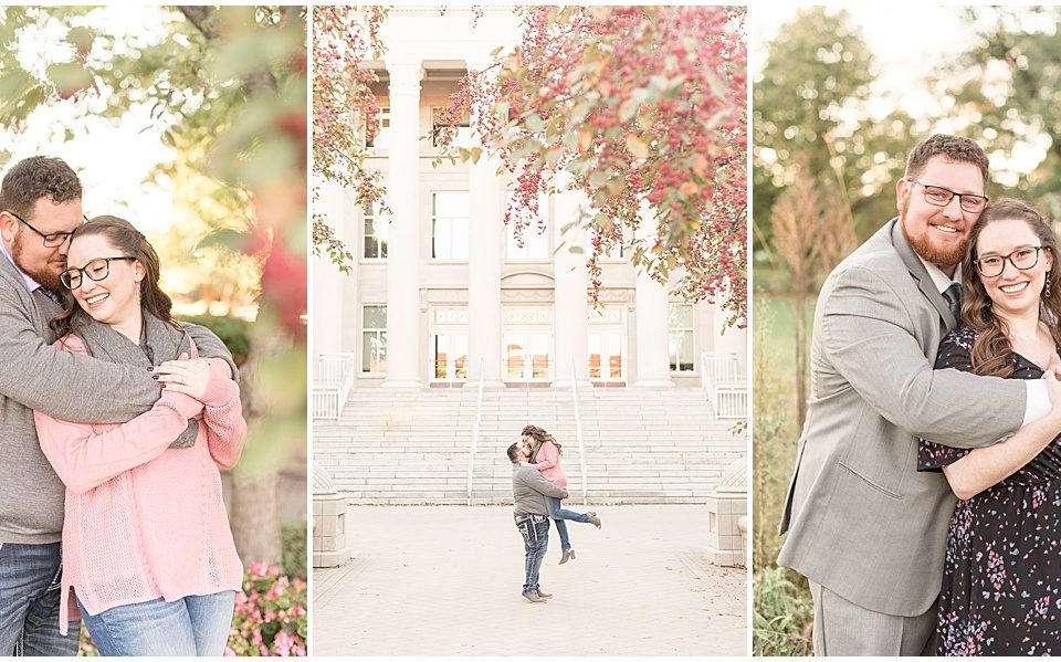 Andrew Rowe and Emily Britton took their fall engagement photos in West Lafayette, Indiana