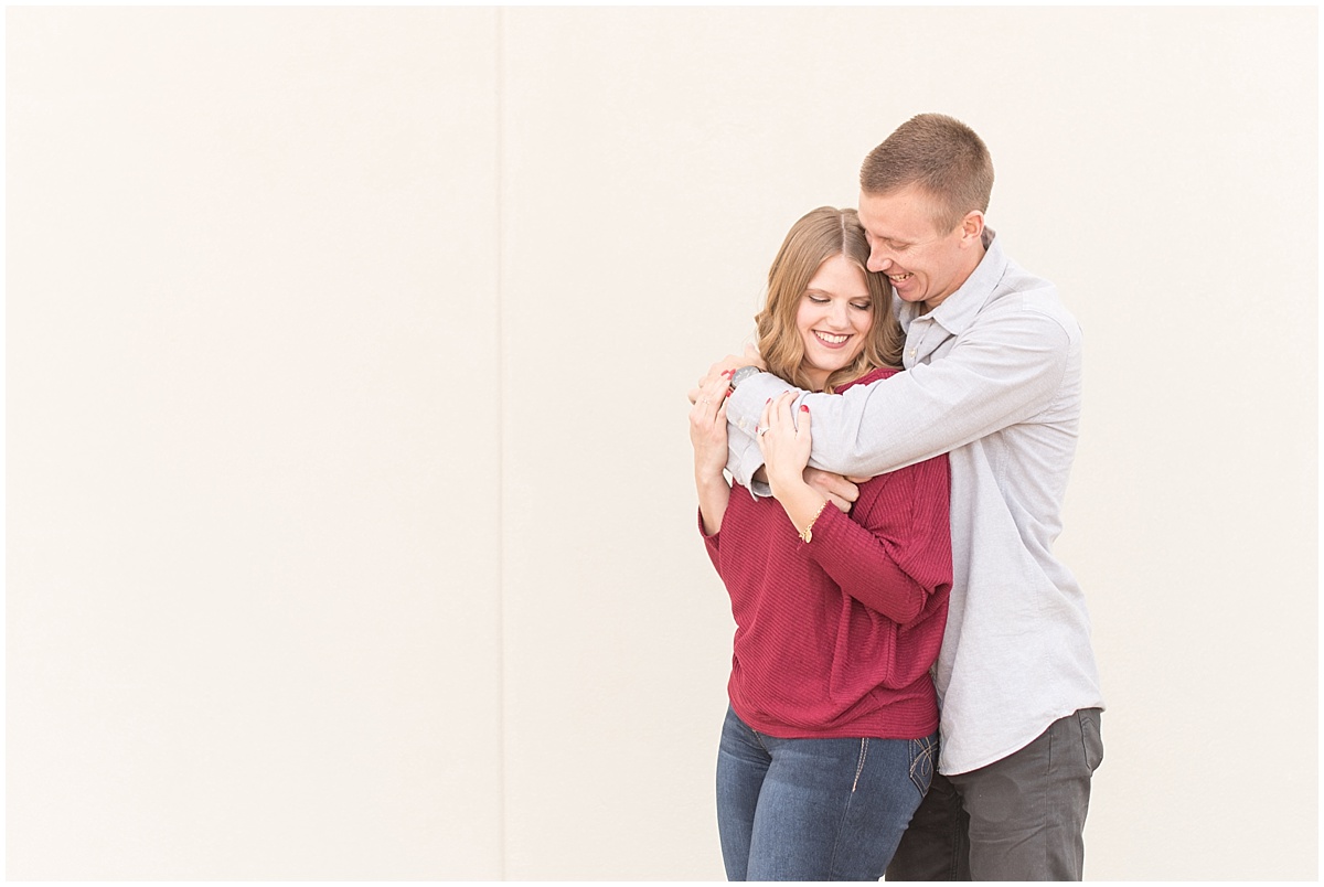 Bruce Anderson and Becky Wisniewski’s Engagement Photos at Saint Joseph’s College in Rensselaer, Indiana by Victoria Rayburn