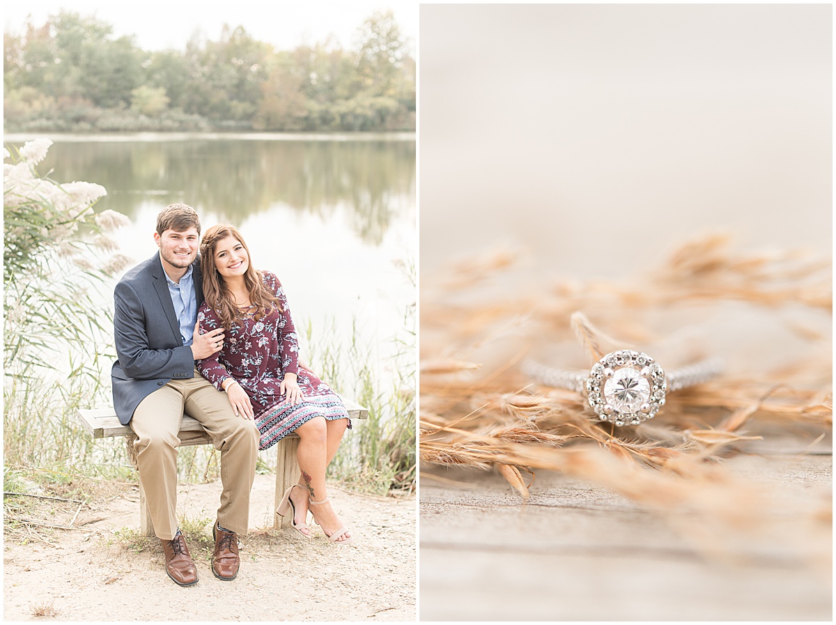 Logan Dexter and Becky Biancardi fall engagement photos at Fairfield Lakes Park in Lafayette Indiana 16.jpg