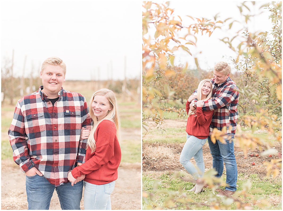 Tyler Van Wanzeele and Baileigh Fleming engagement photos at Wea Creek Orchard in Lafayette Indiana29.jpg