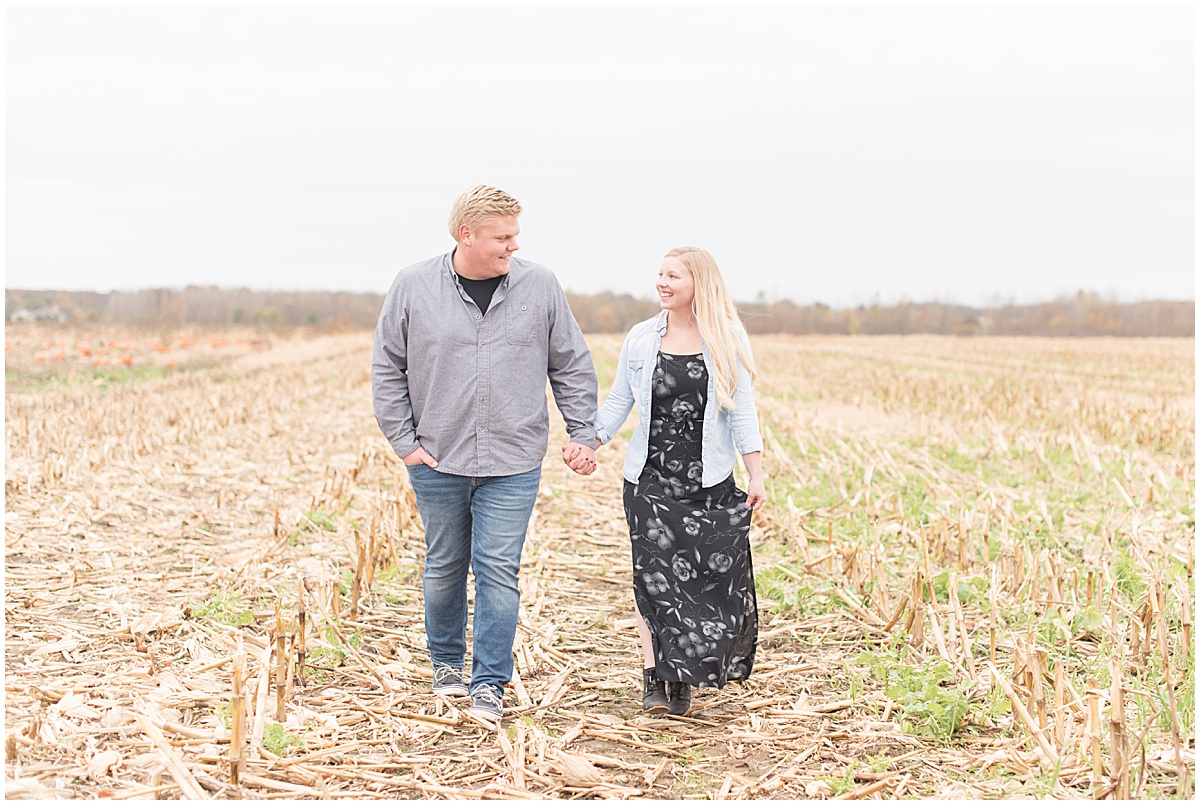 Tyler Van Wanzeele and Baileigh Fleming engagement photos at Wea Creek Orchard in Lafayette Indiana3.jpg