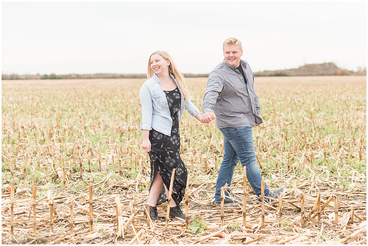 Tyler Van Wanzeele and Baileigh Fleming engagement photos at Wea Creek Orchard in Lafayette Indiana5.jpg