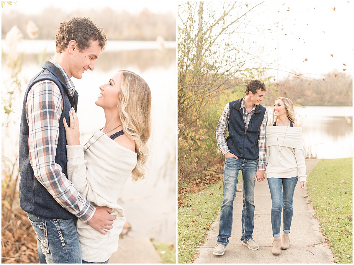 Wyatt Willson and Kaelyn Shircliff engagement session at Fairfield Lakes Park in Lafayette Indiana 5.jpg