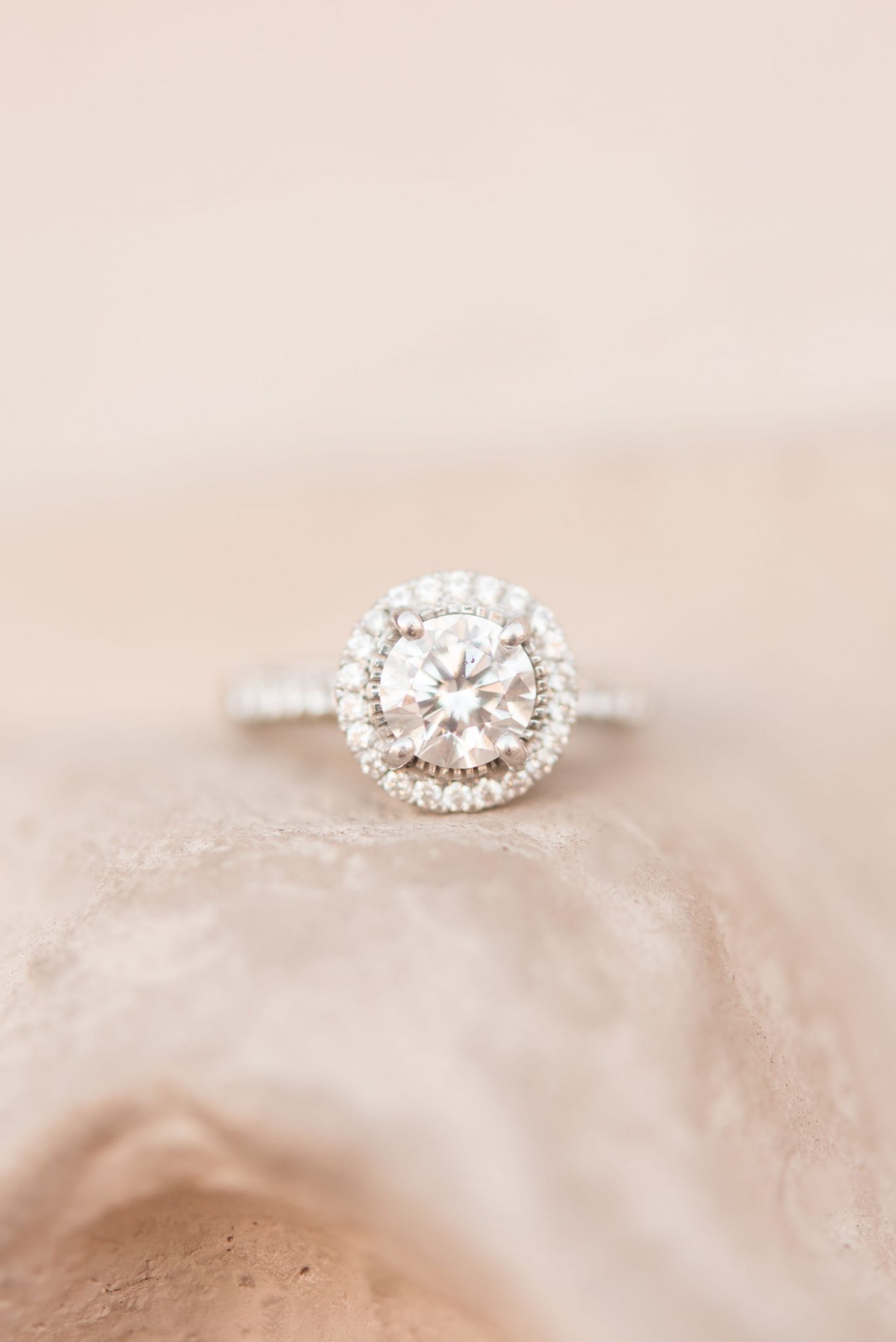 Close up of engagement ring by Indianapolis wedding photographer Victoria Rayburn Photography