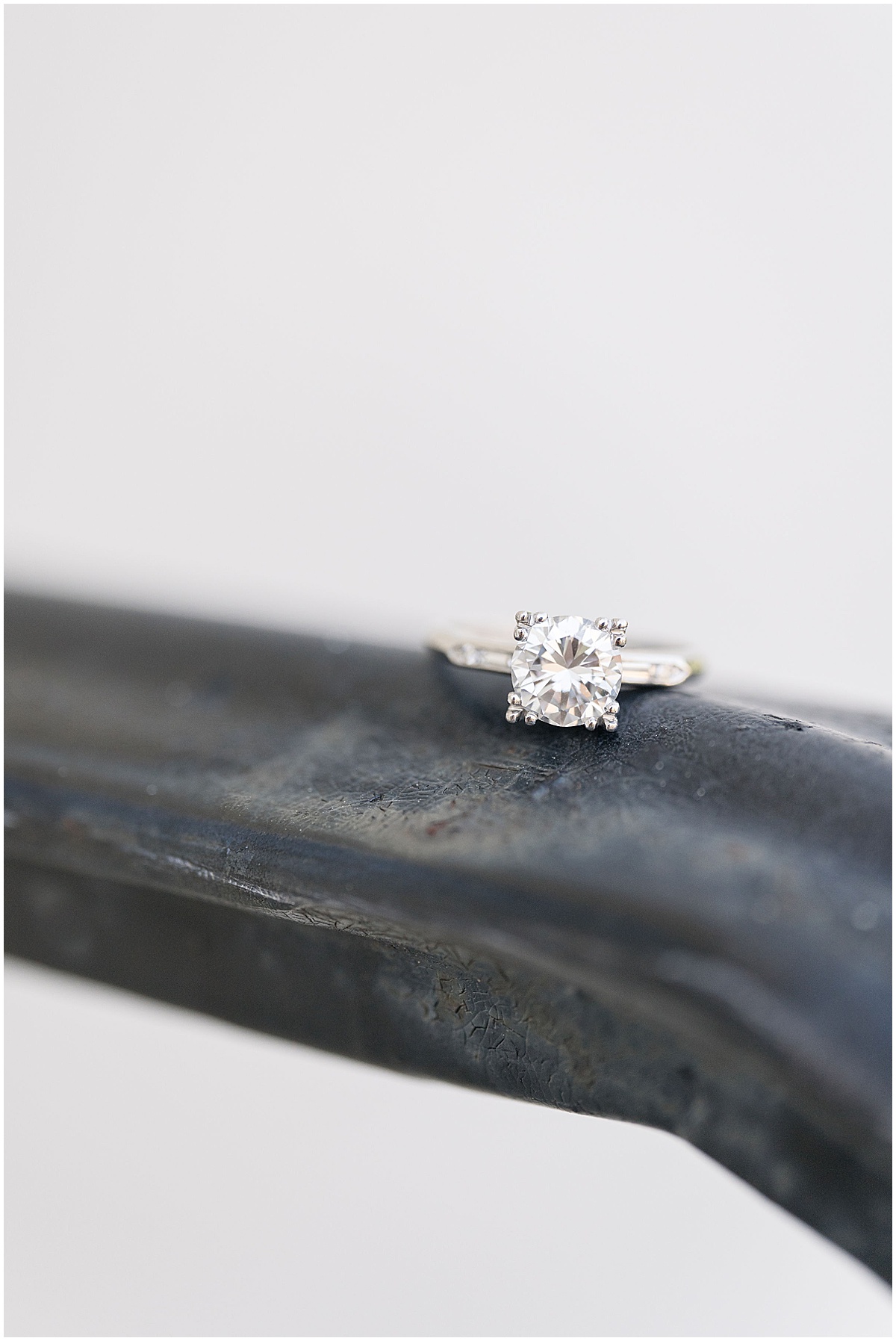 Detail of ring on railing by Indianapolis wedding photographer Victoria Rayburn Photography