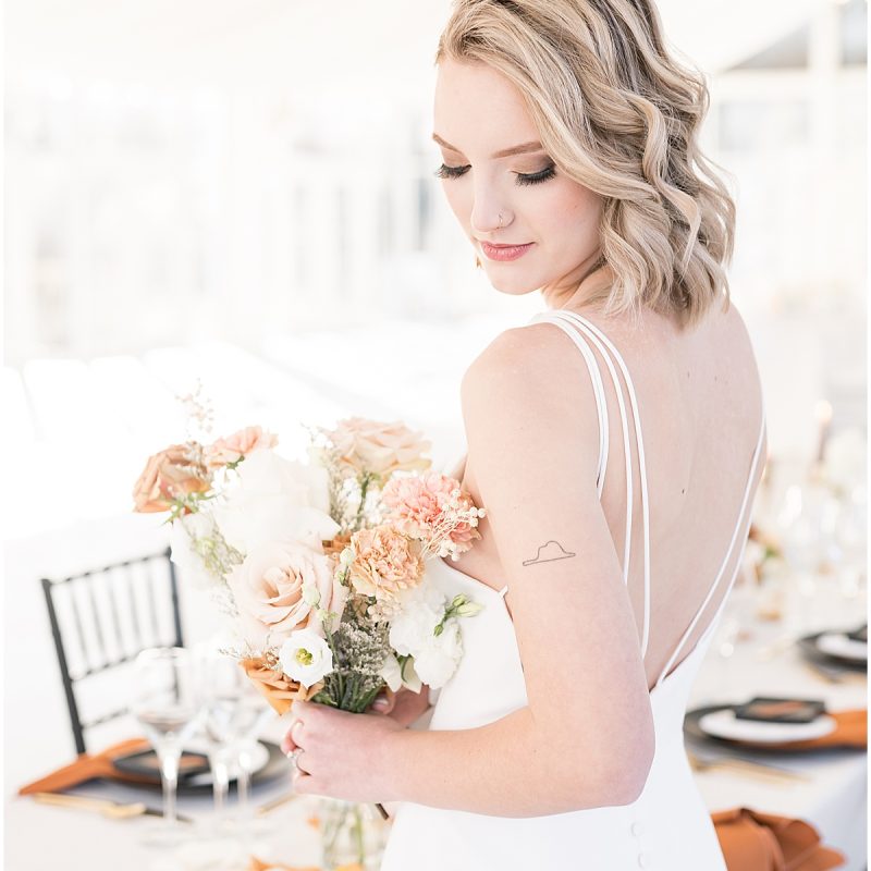 Bridal portrait for fall themed wedding by Indianapolis wedding photographer Victoria Rayburn Photography