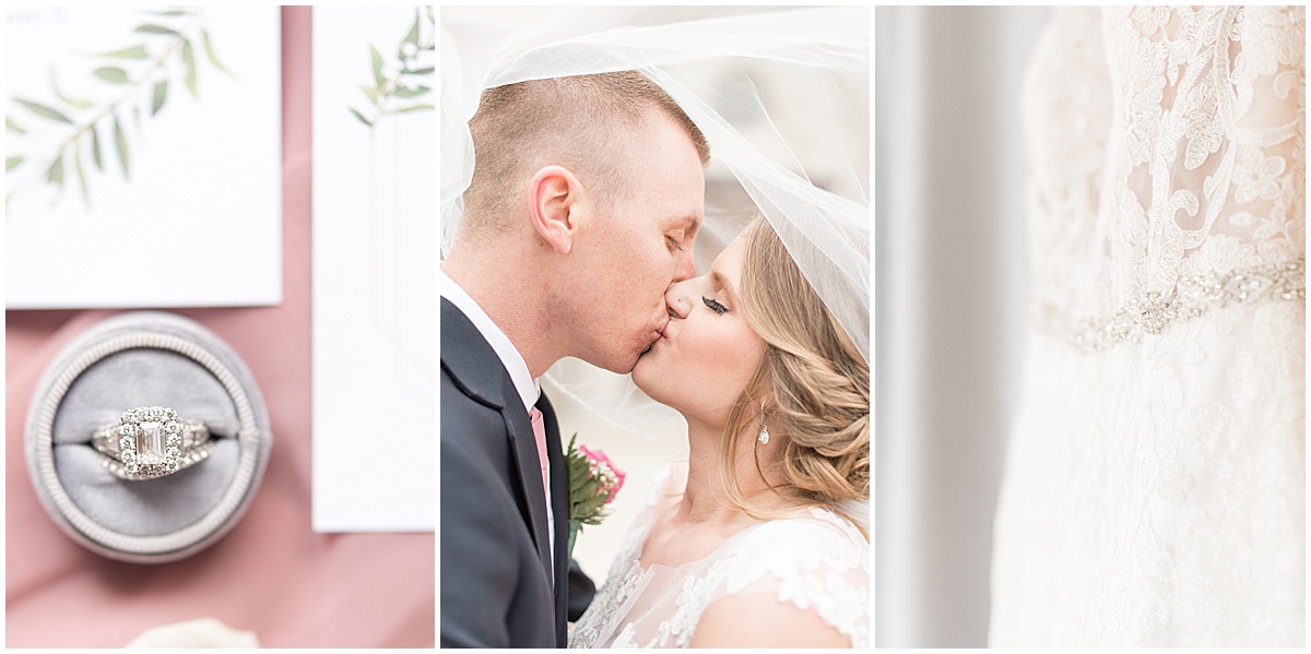 Bruce Anderson and Becky Wisniewski celebrating their wedding in Berwyn, Illinois