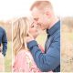 Jordan Wagner and Caitlin Schock’s spring engagement photos at Fairfield Lakes Park in Lafayette, Indiana