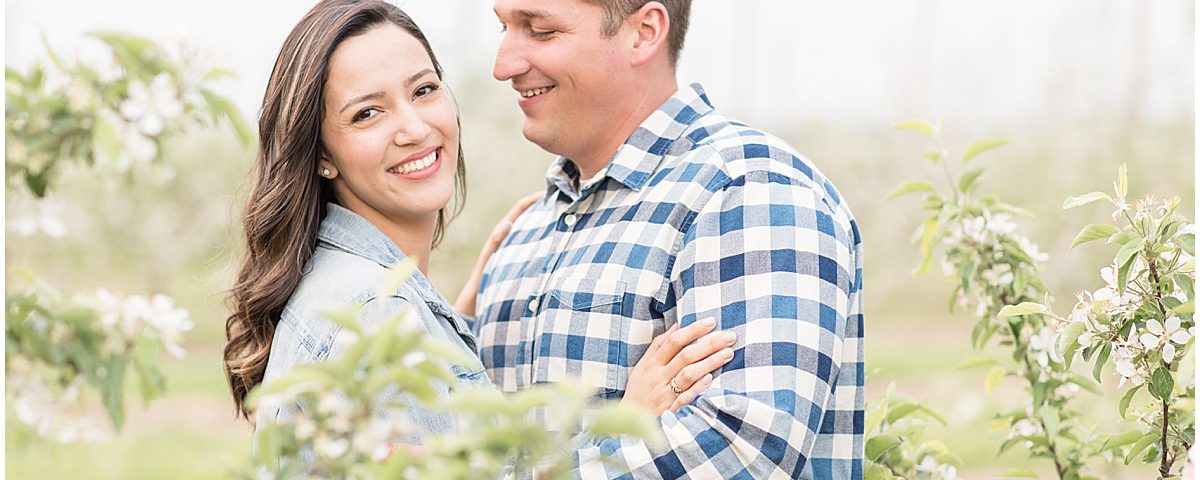 Spring Engagement Photos at Wea Creek Orchard in Lafayette, Indiana by Victoria Rayburn Photography