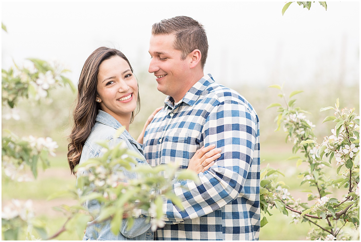 Spring Engagement Photos at Wea Creek Orchard in Lafayette, Indiana by Victoria Rayburn Photography