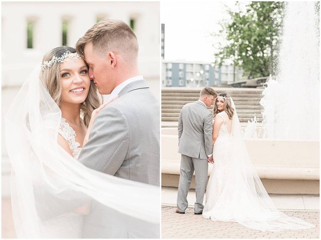 Wedding Photos in Downtown Lafayette, Indiana