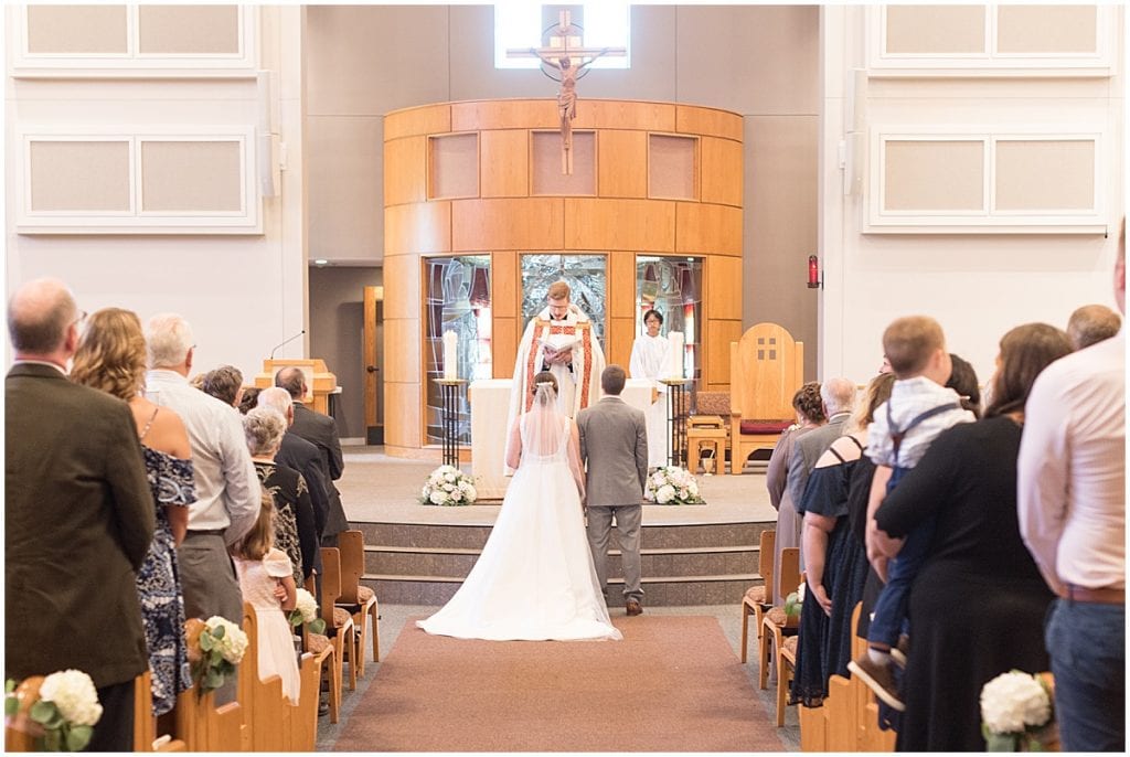 Wedding at Saint Monica's Catholic Church in Indianapolis