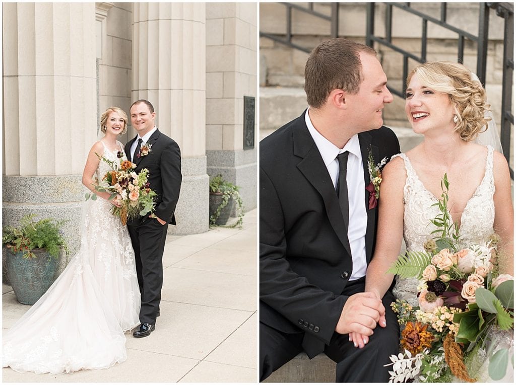 Wedding photos in downtown Lafayette, Indiana 