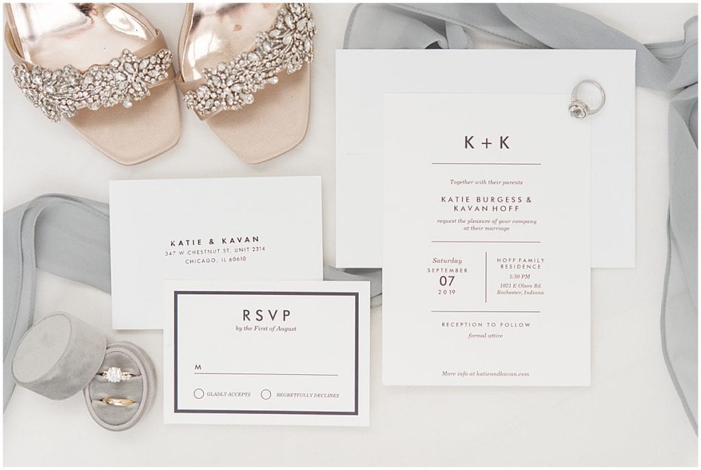 Wedding invitations for a neutral-colored wedding