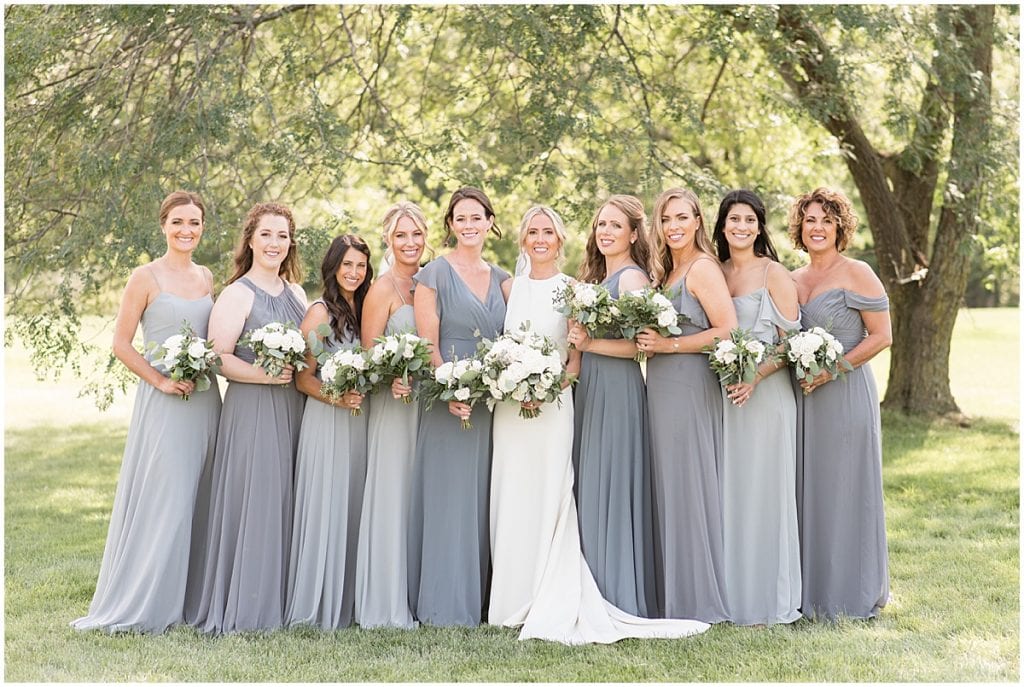 Outdoor wedding with greenery in Rochester, Indiana
