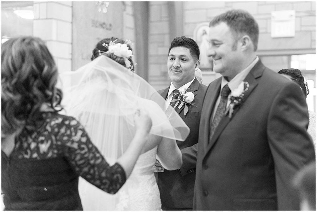 Wedding at St. Mary's Catholic Church in Frankfort, Indiana
