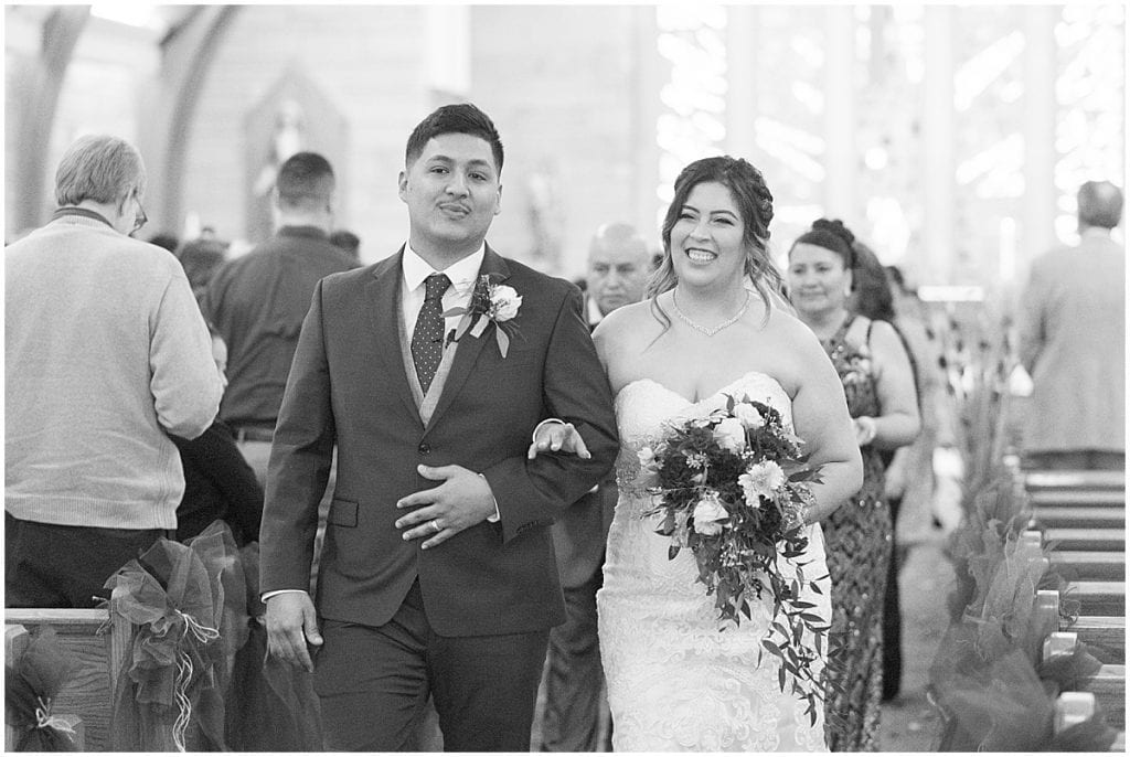 Wedding at St. Mary's Catholic Church in Frankfort, Indiana