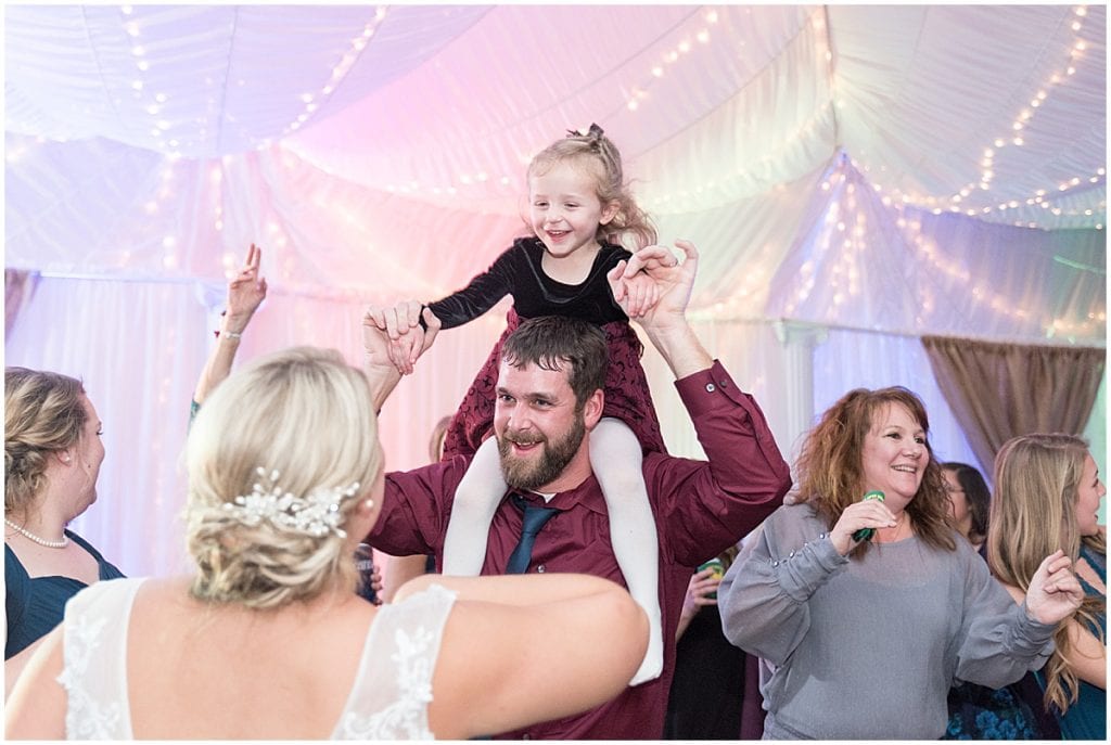 Wedding reception at Jasper County Fairgrounds in Rensselaer, Indiana