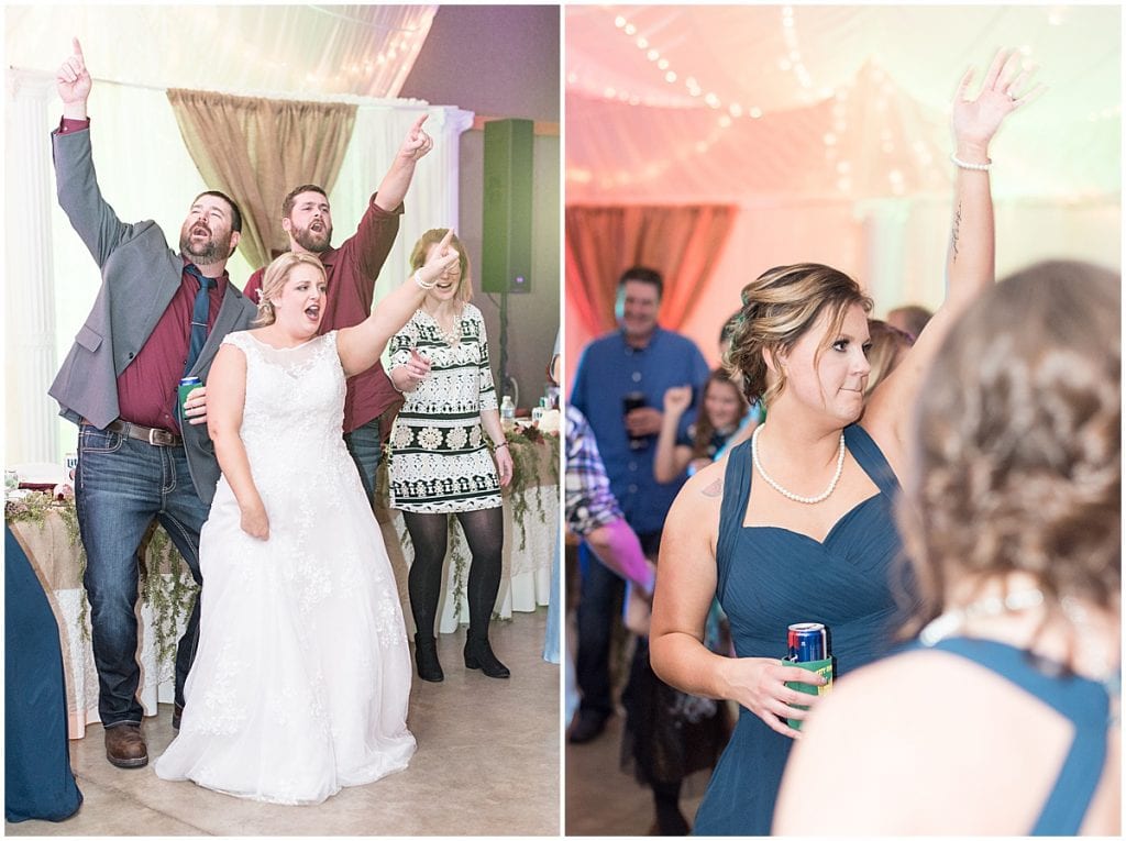Wedding reception at Jasper County Fairgrounds in Rensselaer, Indiana