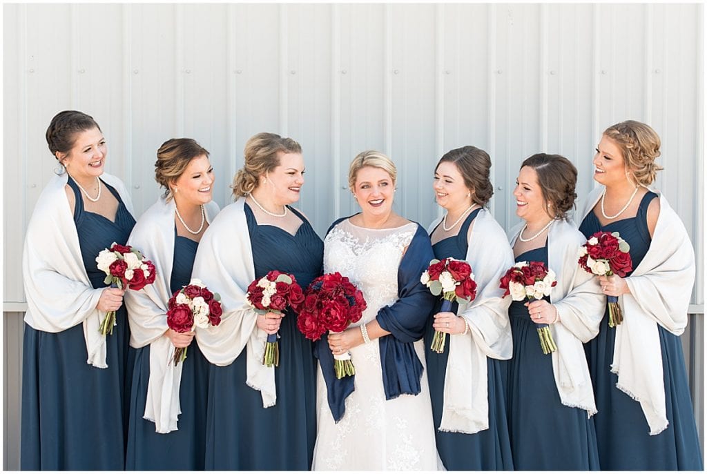 Bridesmaid photos in Otterbein, Indiana