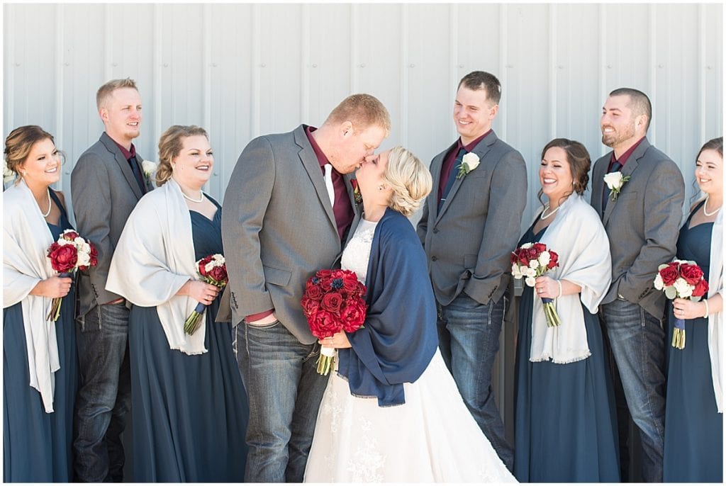 Bridal party photos in Otterbein, Indiana