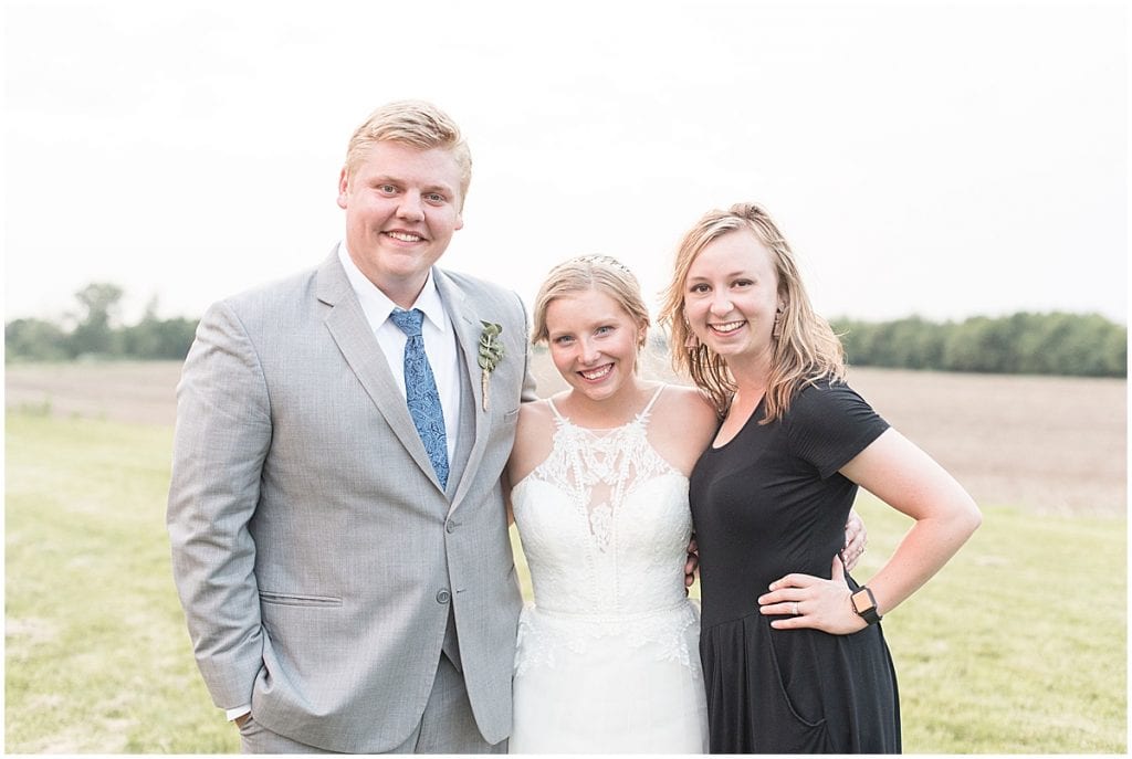 Victoria Rayburn—Lafayette, Indiana wedding photographer—with bride and groom