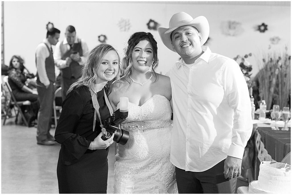 Victoria Rayburn—Lafayette, Indiana wedding photographer—with bride and groom