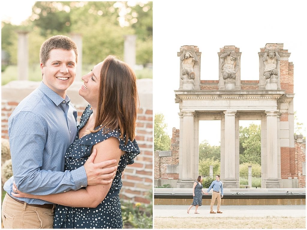 Anniversary photos at Holliday Park in Indianapolis