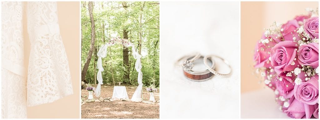 Details for a backyard wedding in West Lafayette, Indiana