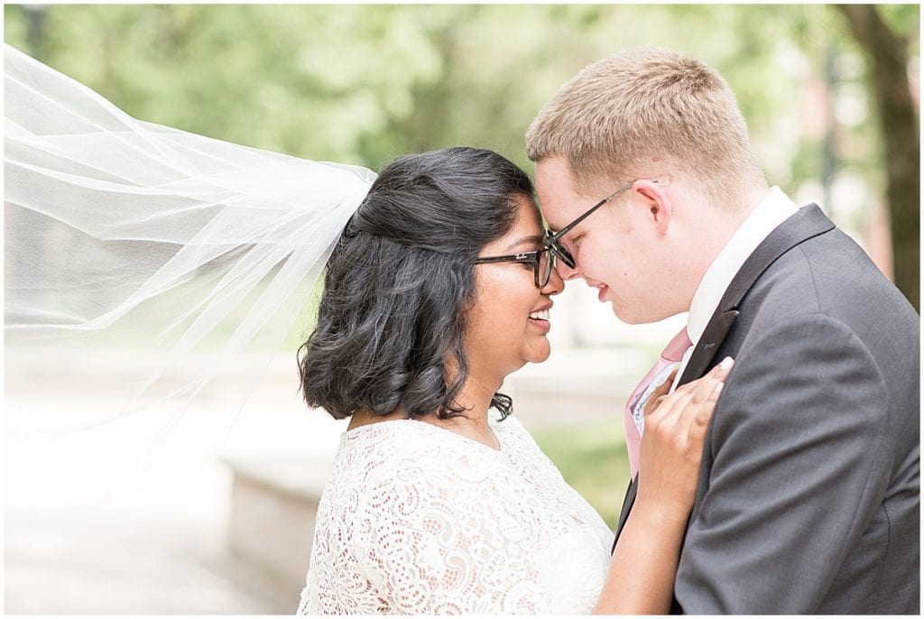Bride and groom photos at Purdue University