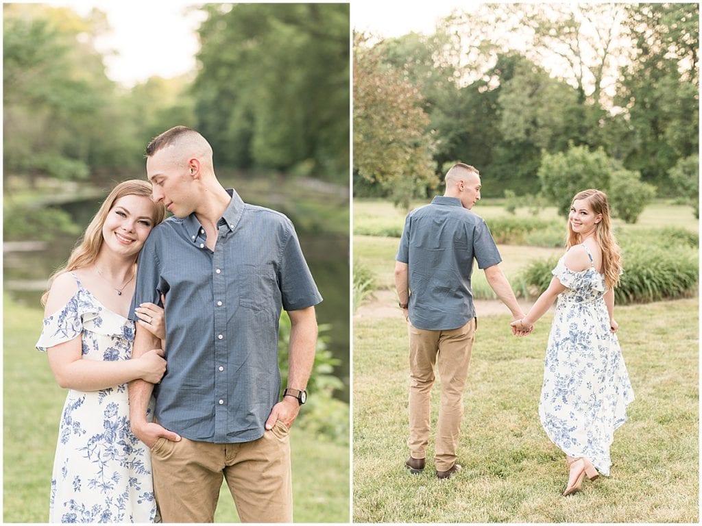 Holcomb Garden engagement photos at Butler University in Indianapolis