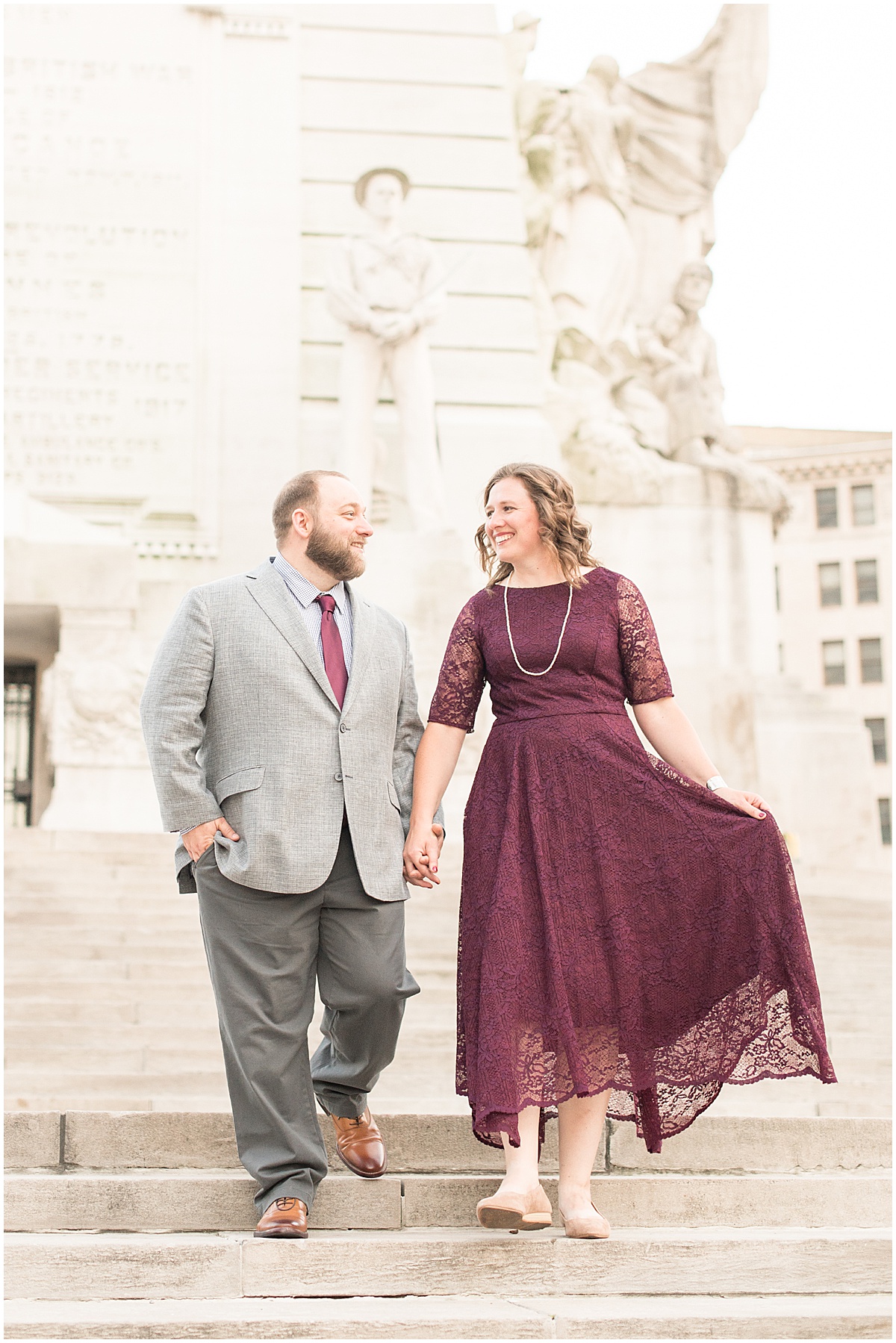 Summer engagement photos in downtown Indianapolis