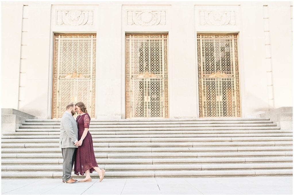 Summer engagement photos in downtown Indianapolis