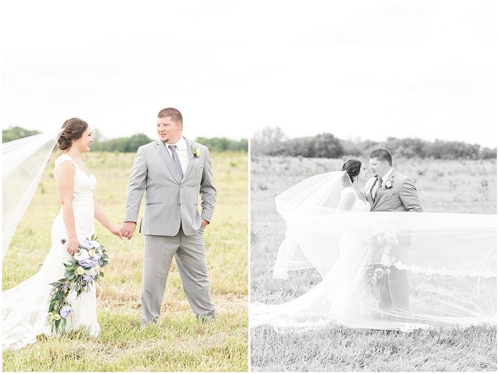 Bride and groom portraits after wedding at Hunny Creek Haven in Waldron, Indiana