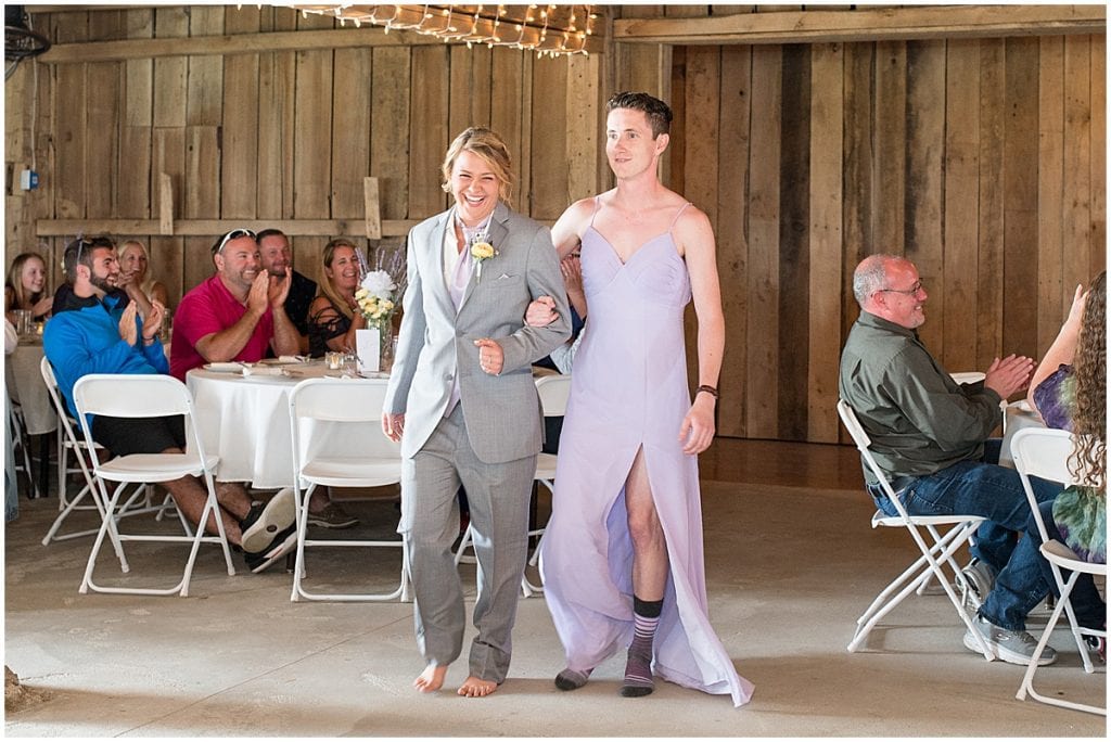 Wedding reception at Hunny Creek Haven in Waldron, Indiana