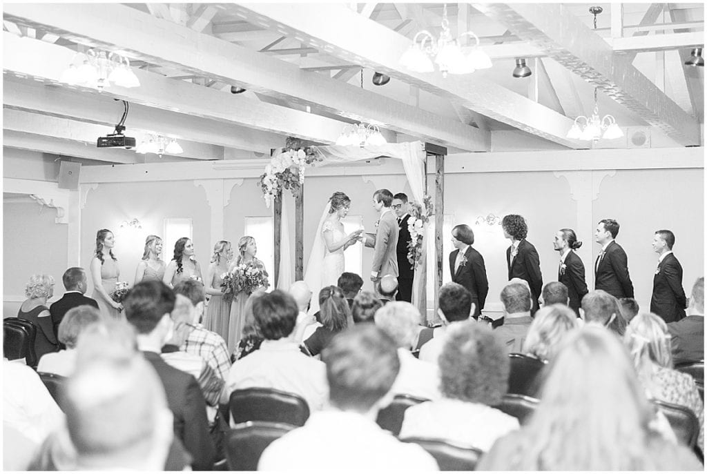Wedding ceremony at The Matterhorn in Elkhart, Indiana