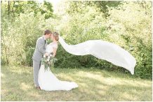 Bride and groom portraits after wedding at he Matterhorn in Elkhart, Indiana