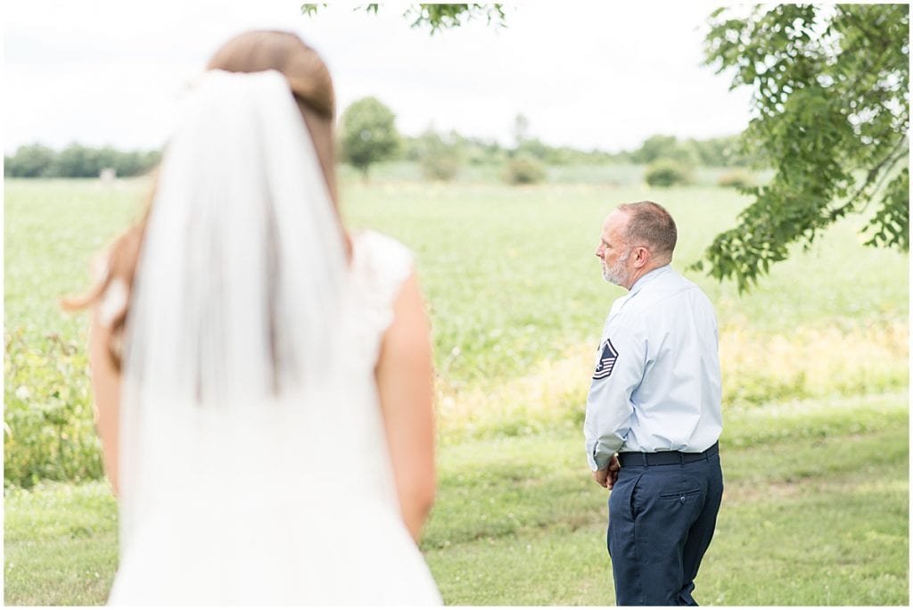 First Look with Dad at The Blessing Barn in Lafayette, Indiana