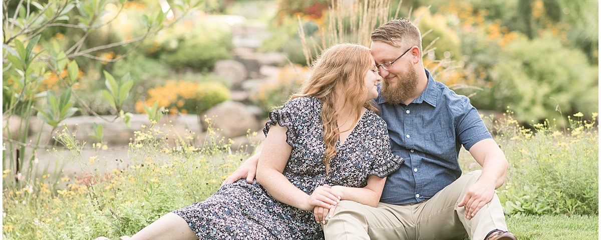 Engagement photos at Hamstra Gardens in Demotte, Indiana