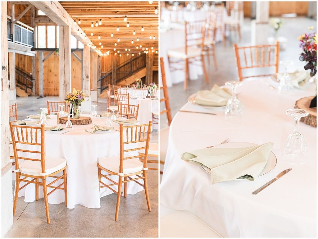 Wedding reception at Whippoorwill Hill in Bloomington, Indiana